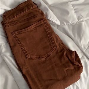 High waisted skinny jeans